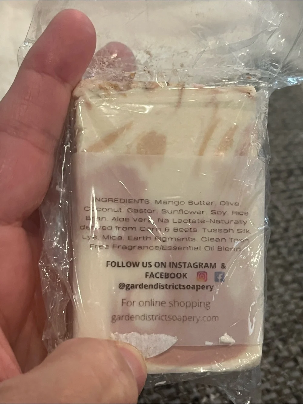 Rose Scented Bath Soap - Pink and Cream